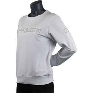 ALPHAZER OUTFIT Felpa Goffrata Con Strass Donna Colore: Bianco Xs