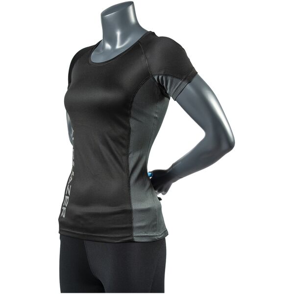 alphazer outfit t-shirt tecnica donna colore: nero / antracite s