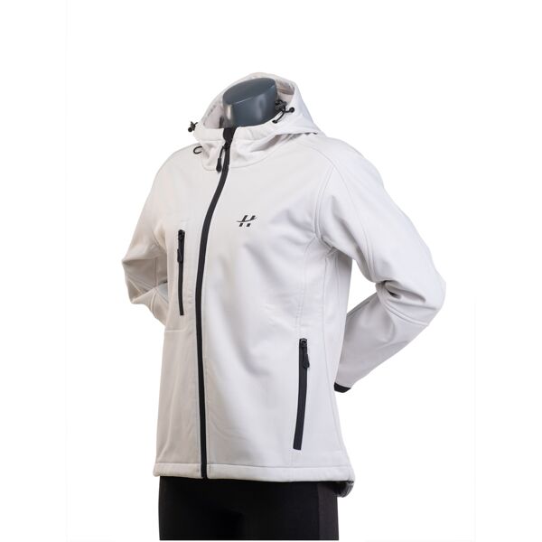 alphazer outfit giacca soft shell donna con cappuccio v.2 colore: bianco s