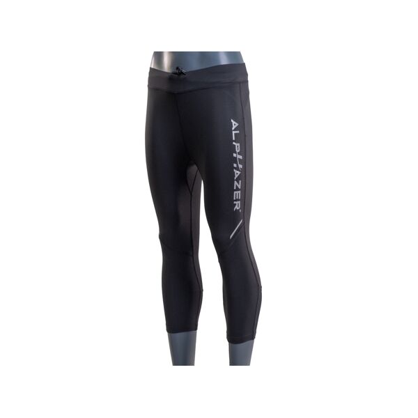 alphazer outfit leggings 3/4 tecnico donna v.2 colore: nero m