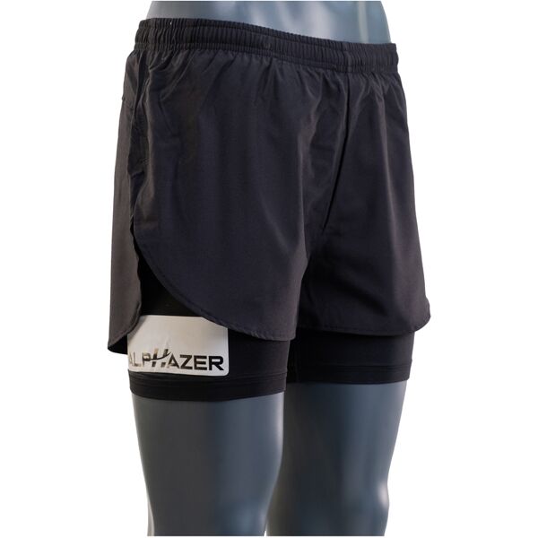 alphazer outfit pantalone corto donna v.2 colore: nero / nero m