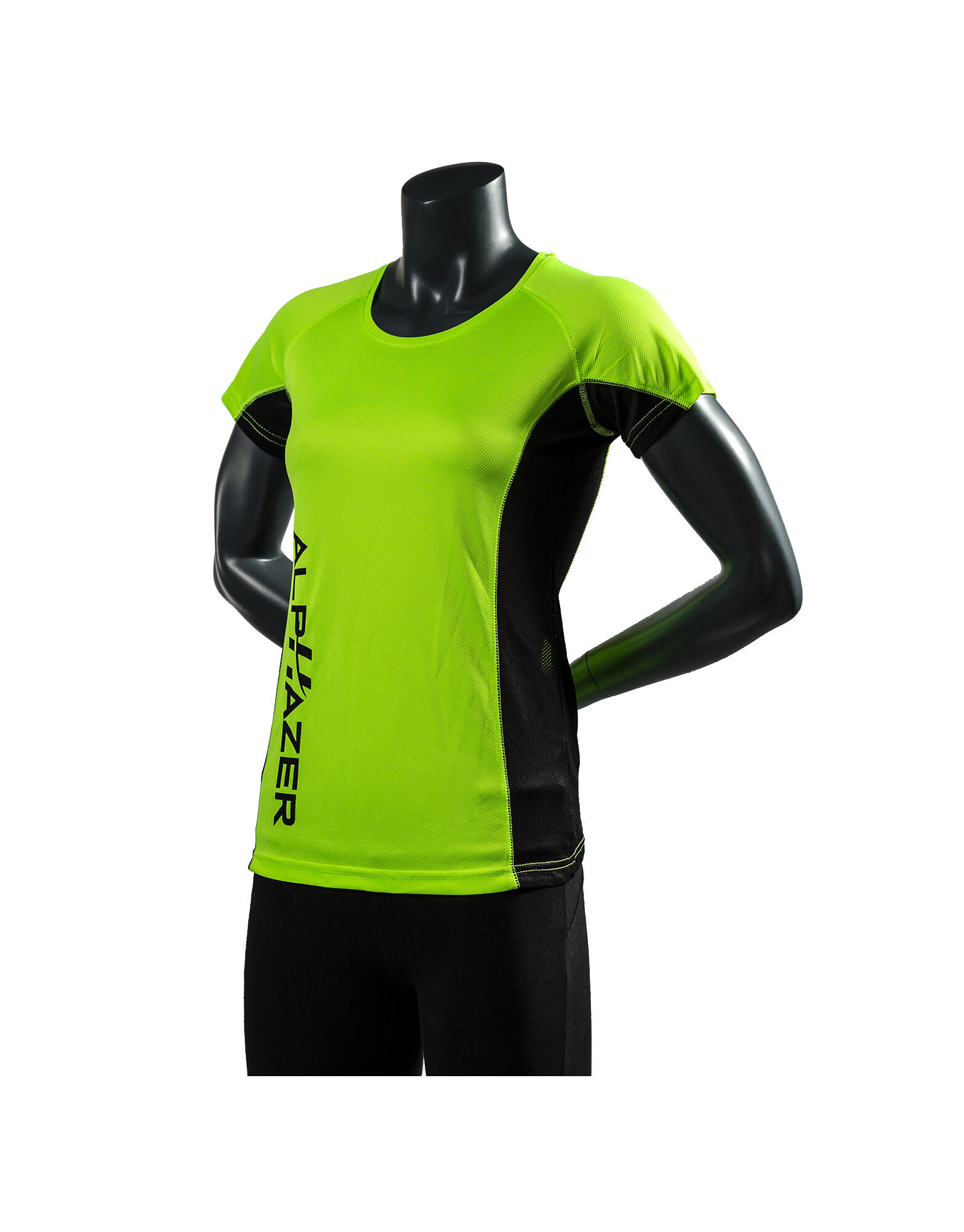 ALPHAZER OUTFIT T-Shirt Tecnica Donna Colore: Verde / Nero M