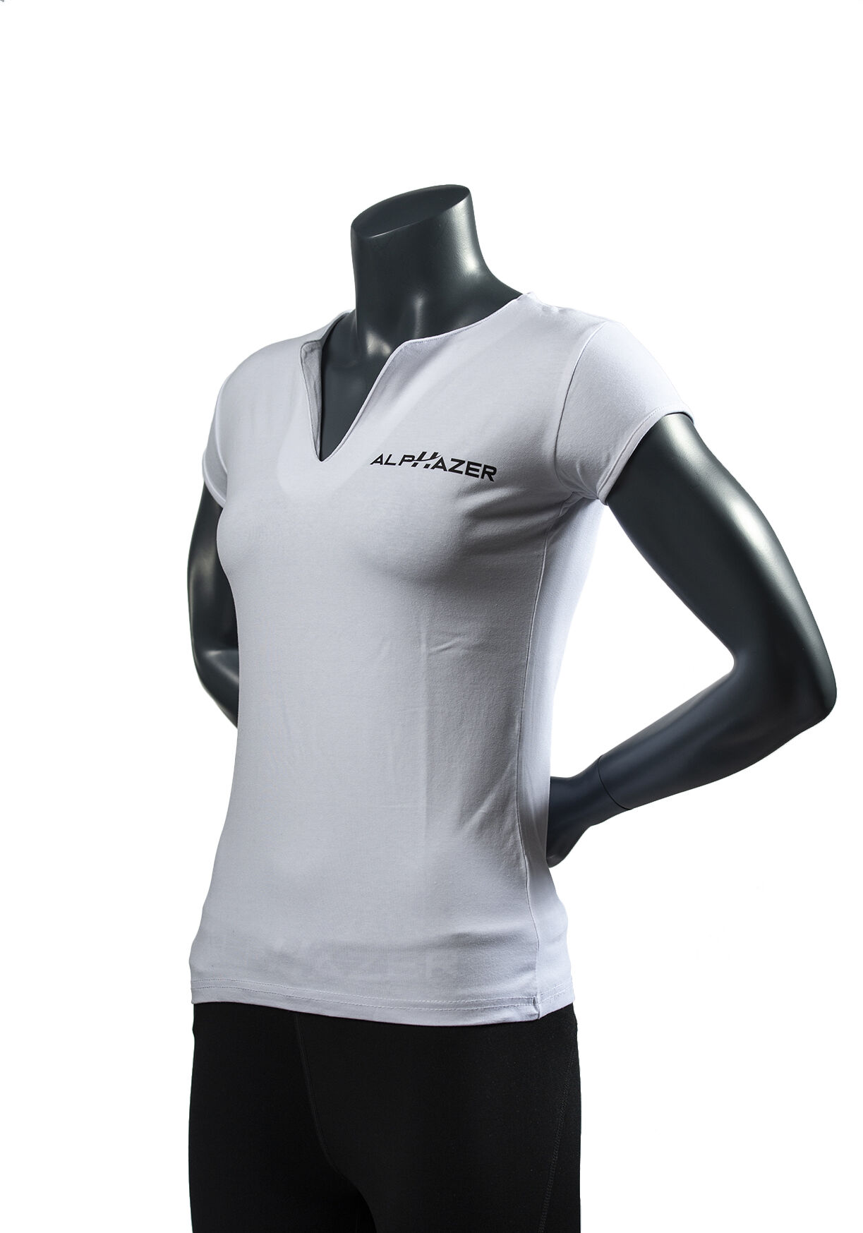 ALPHAZER OUTFIT T-Shirt Collo V Donna Colore: Bianco S