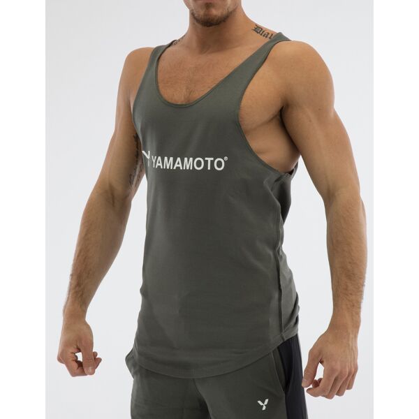 yamamoto outfit man tank top wide shoulder colore: grigio m