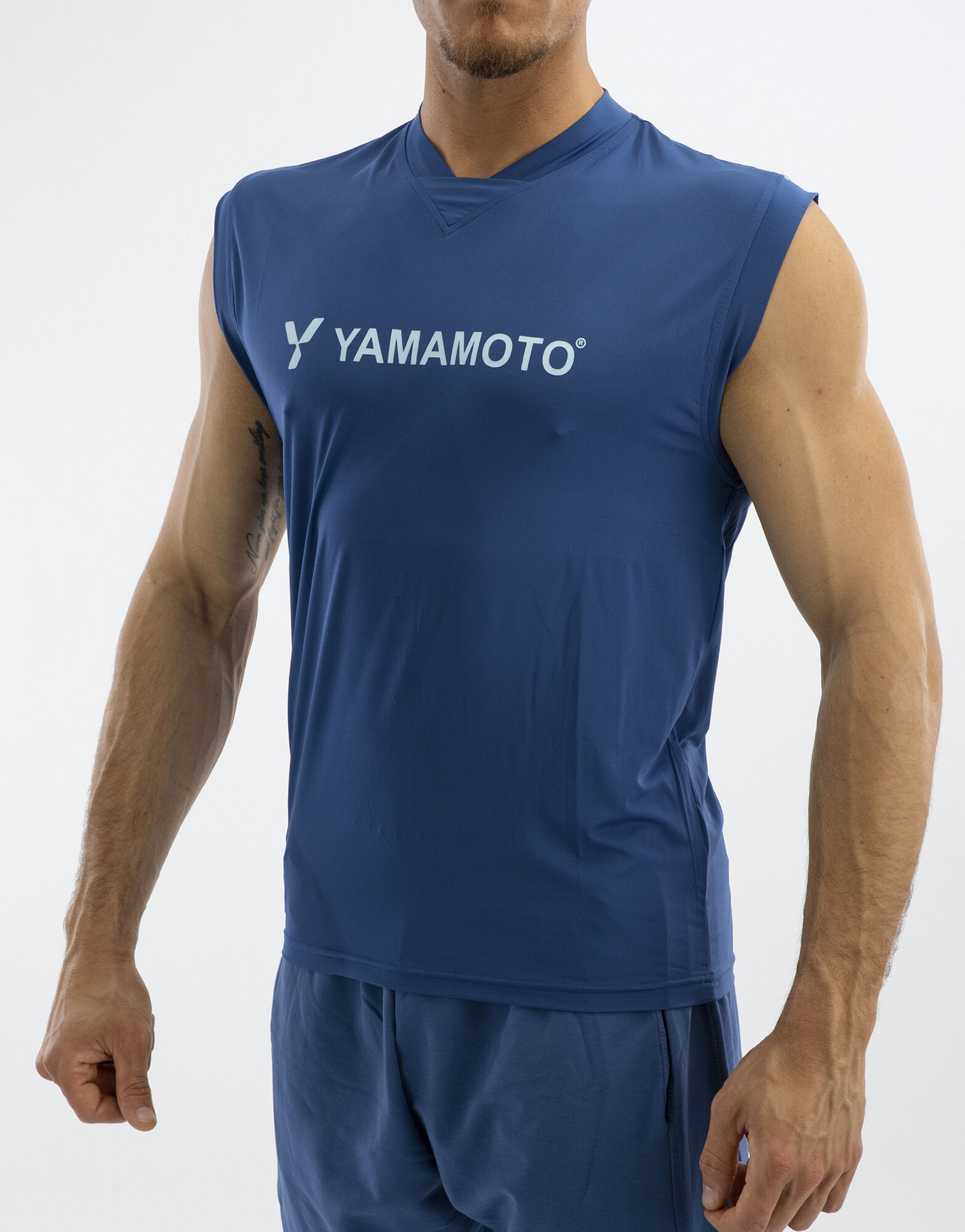 yamamoto outfit man basketball singlet navy xxxl