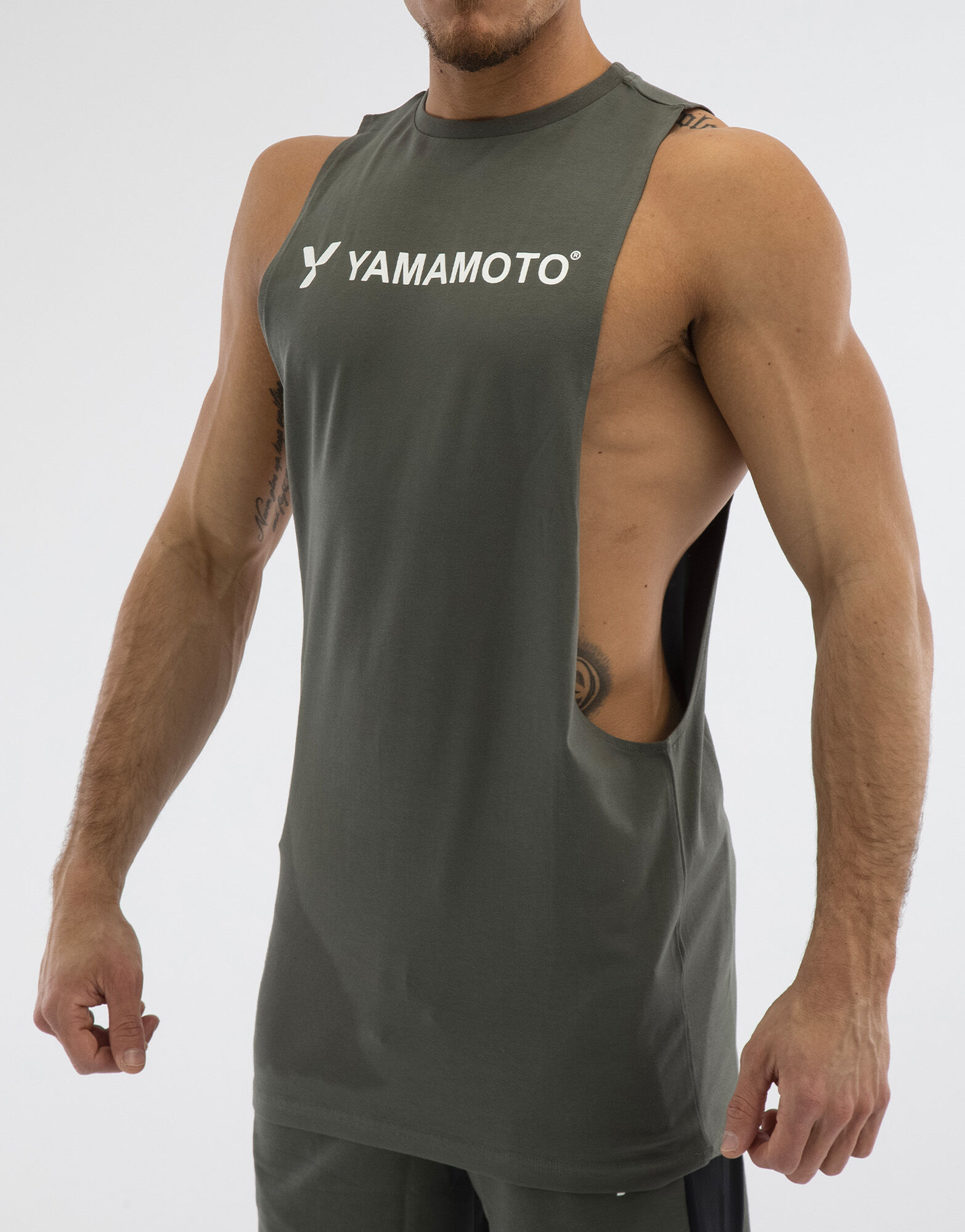 YAMAMOTO OUTFIT Man Tank Top Cut Out Colore: Grigio Xxxl