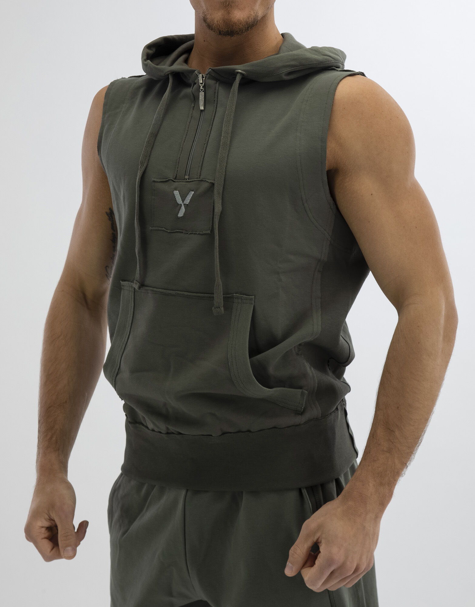 YAMAMOTO OUTFIT Sweatshirt Sleeveless Colore: Grigio Xl