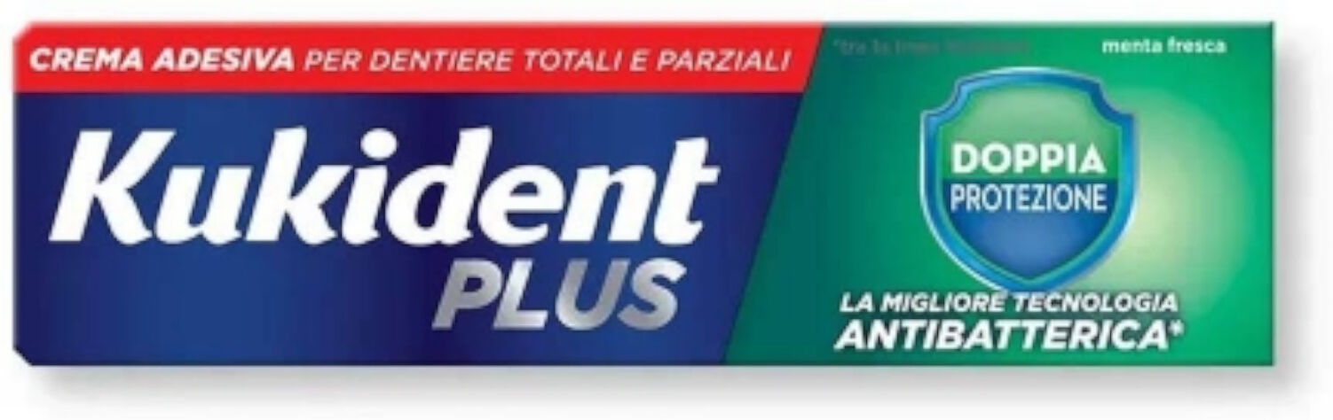 kukident plus doppia protezione antibatterica 40g