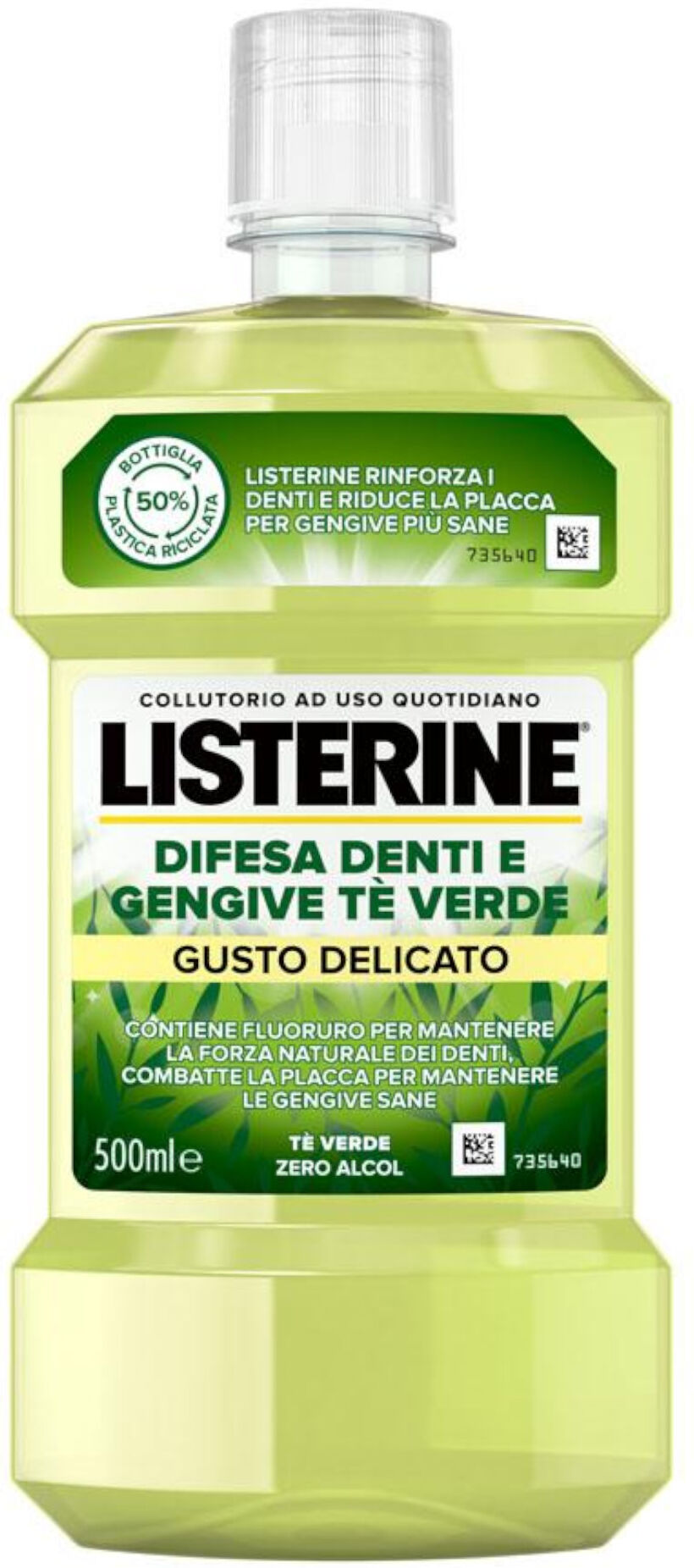 LISTERINE Difesa D&g Tè Verde Gusto Delicato 500 Ml