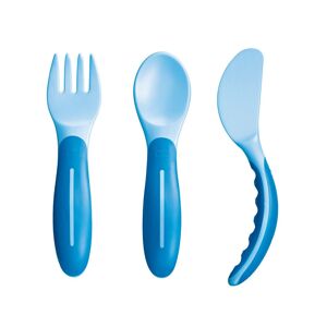 MAM Baby'S Cutlery 6+ Mesi 1 Set Posate Morbide Azzurre