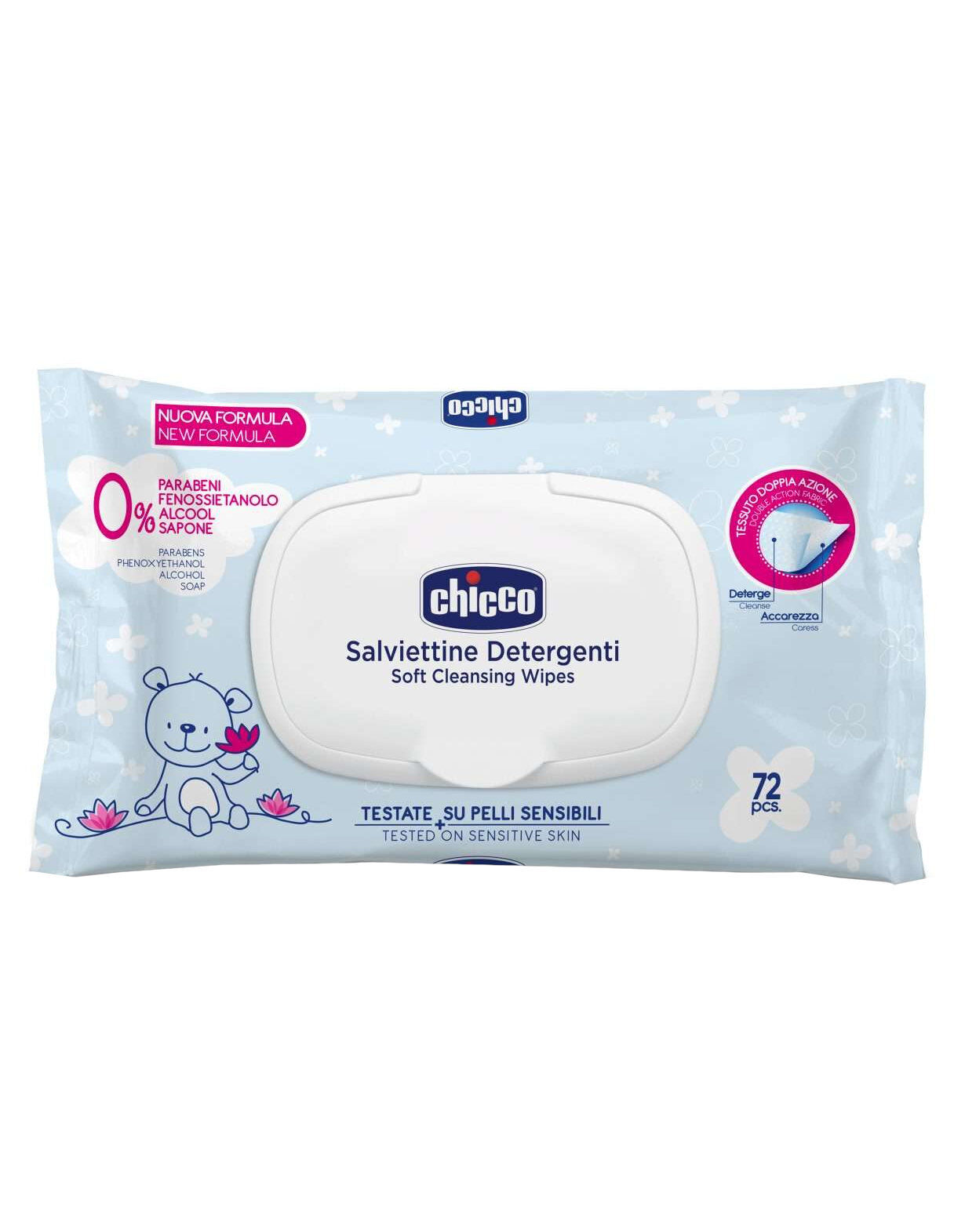 chicco salviettine detergenti 72 salviettine