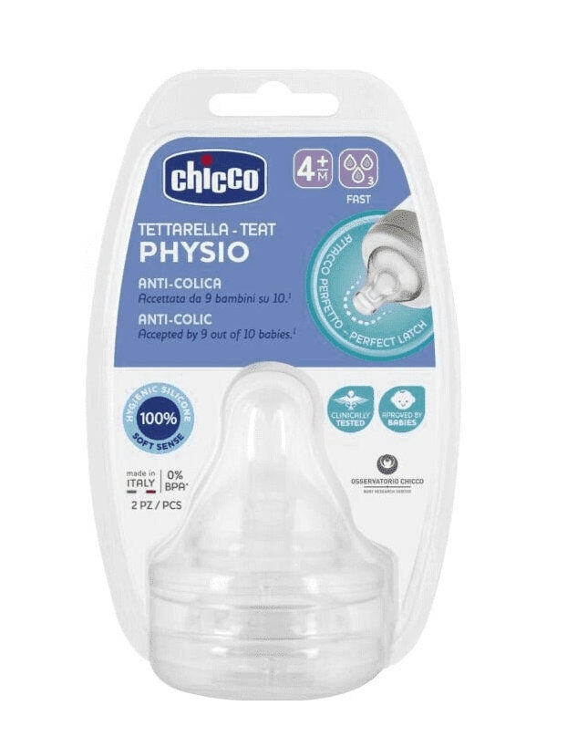 chicco tettarella physio 4 mesi+ 2 tettarelle