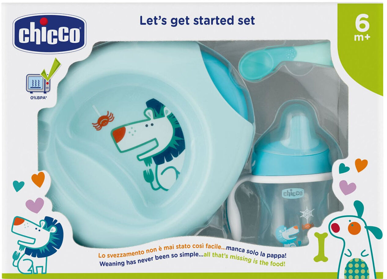 CHICCO Set Pappa 6 Mesi+ 1 Kit Azzurro