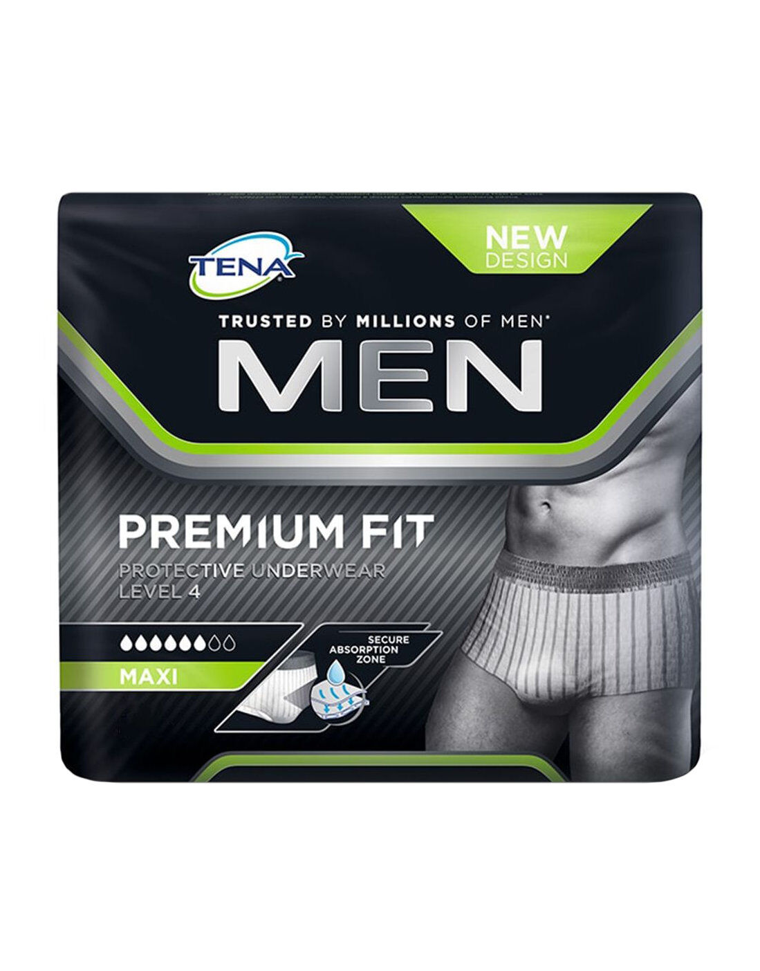 tena men - premium fit maxi 8 assorbenti taglia l