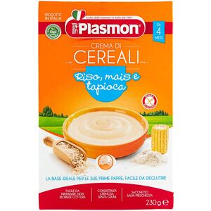 PLASMON Crema Di Cereali Riso, Mais E Tapioca Da 4 Mesi 230 Grammi