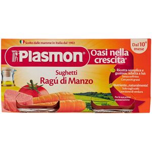 PLASMON Sughetti Ragù Di Manzo 100% Naturale Dal 10° Mese 160 Grammi