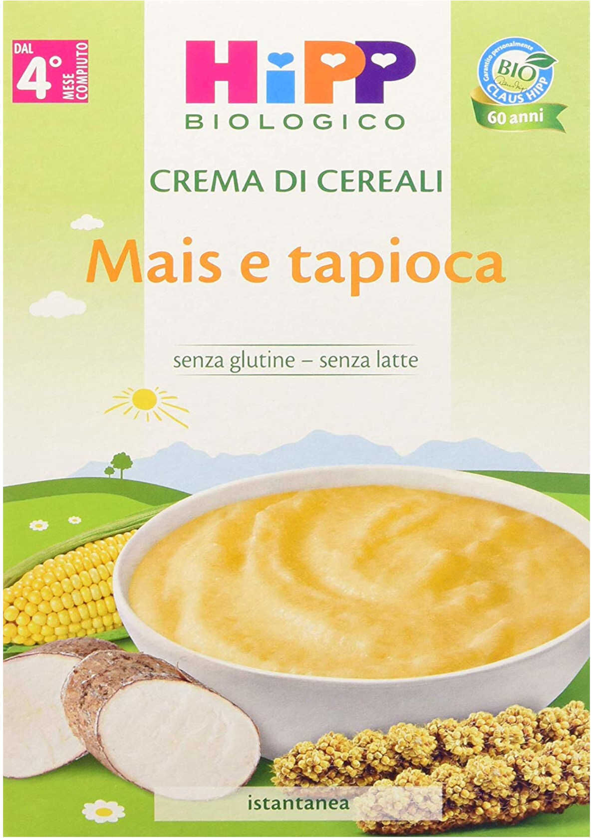 hipp crema di cereali - mais e tapioca 200 grammi