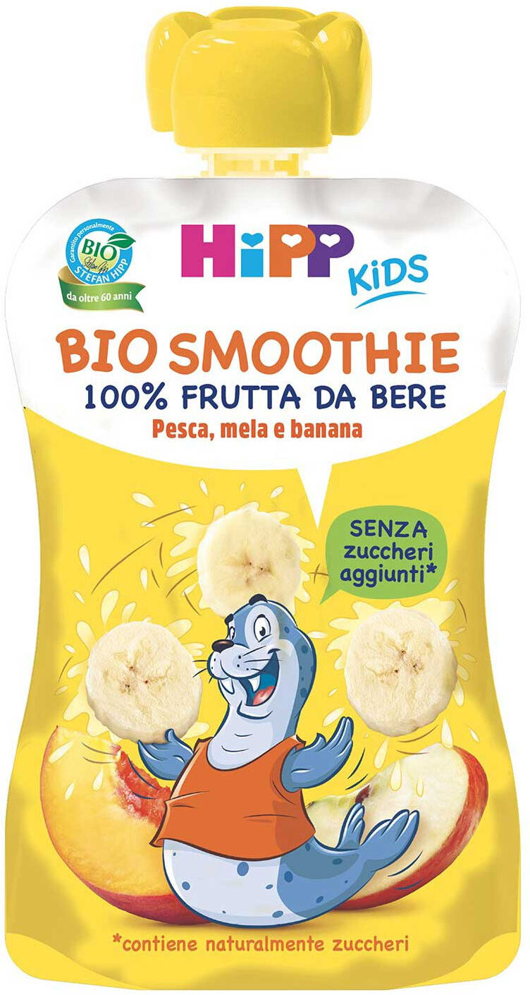 hipp kids - bio smoothie - pesca mela e banana 120 ml