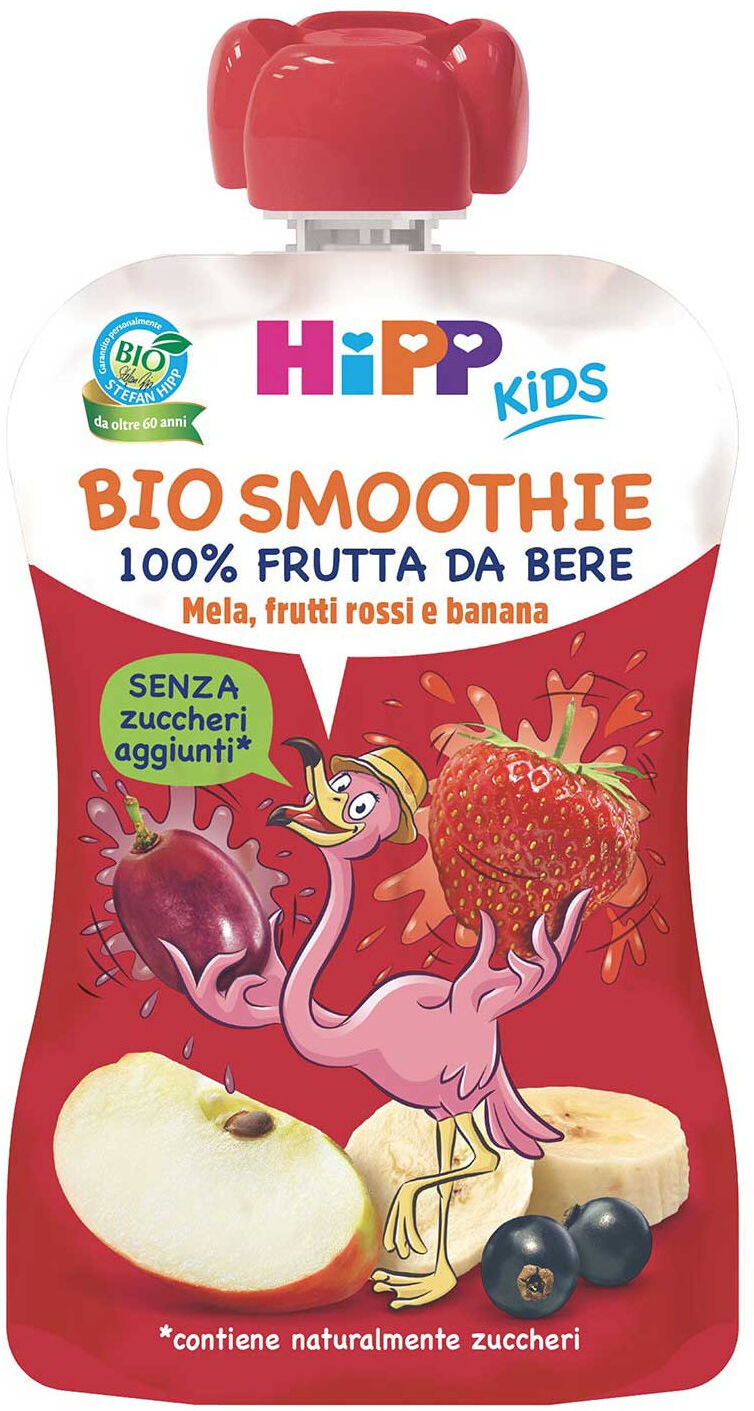 hipp kids - bio smoothie - mela frutti rossi e banana 120 ml