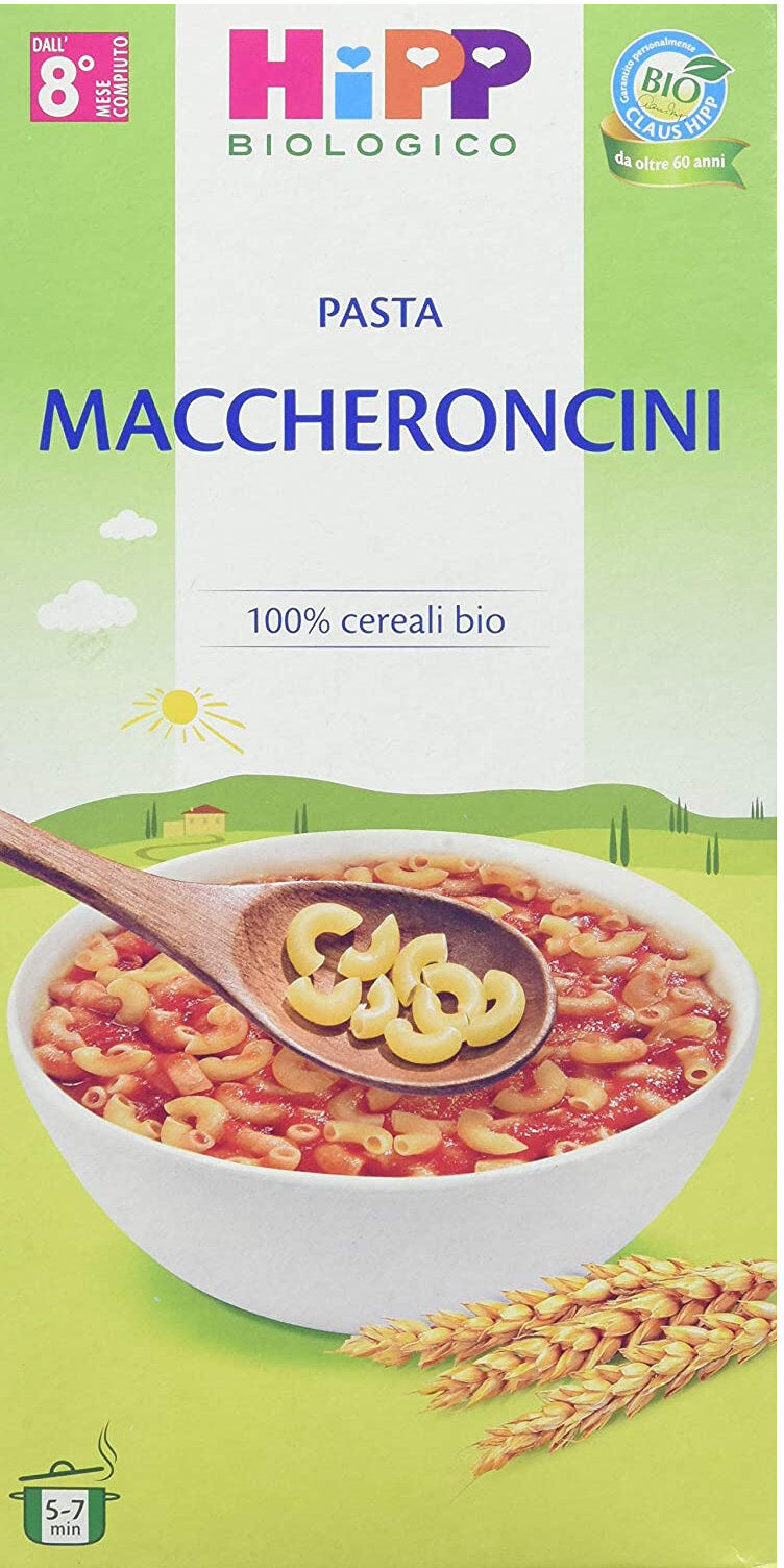 hipp pasta - maccheroncini 320 grammi