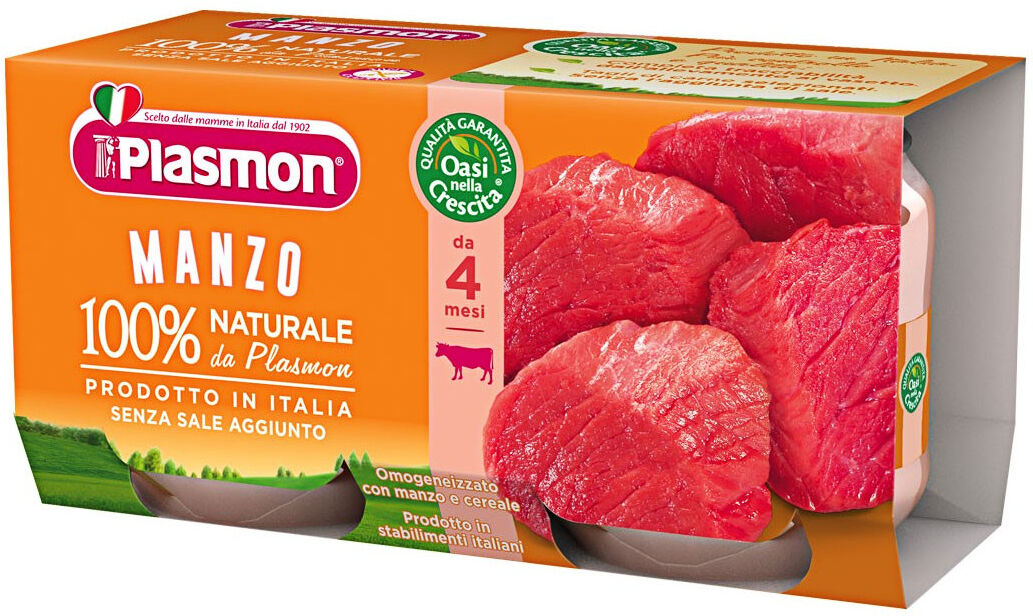 plasmon manzo 100% naturale da 4 mesi 320 grammi