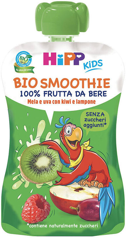 HIPP Kids - Bio Smoothie - Mela E Uva Con Kiwi E Lampone 120 Ml