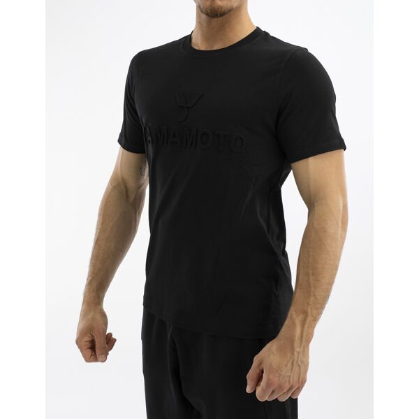 yamamoto outfit man t-shirt embossed colore: nero xl