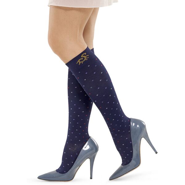 solidea socks for you bamboo - pois 1 paio di calze blu navy m