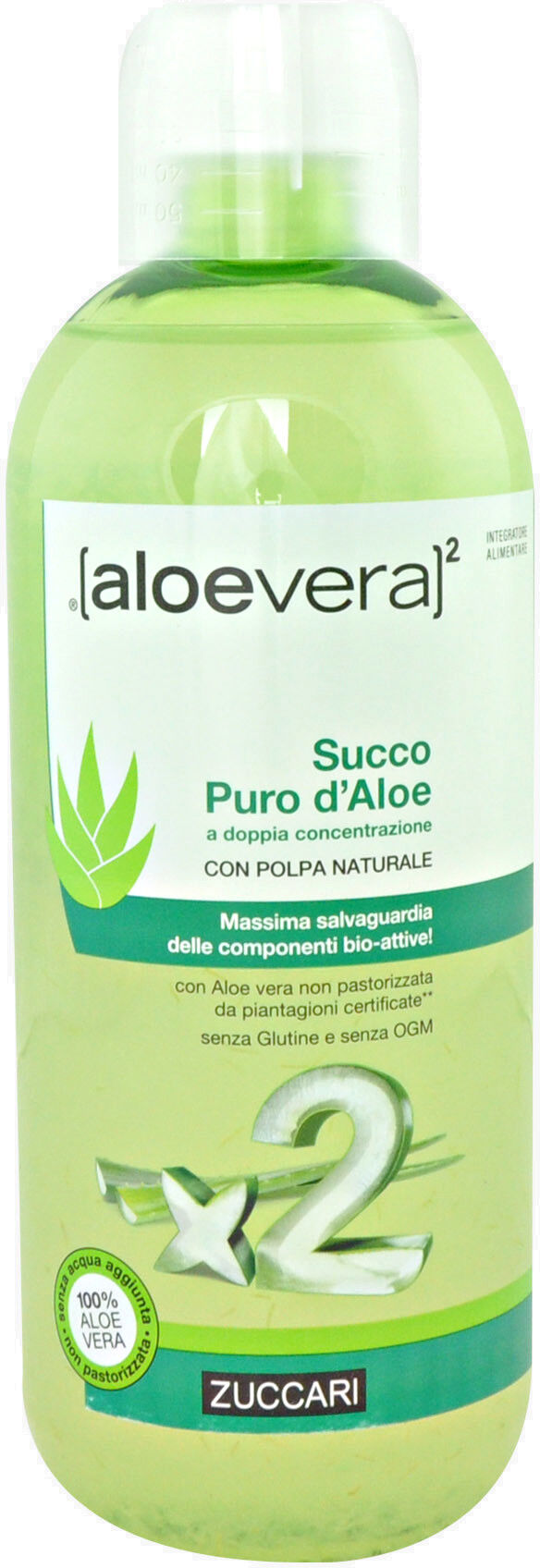 ZUCCARI [Aloevera]2 - Succo Puro D'Aloe 1000ml