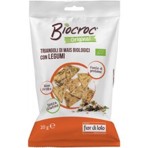 FIOR DI LOTO Biocroc - Triangoli Di Mais Con Legumi Biologici 20 Grammi