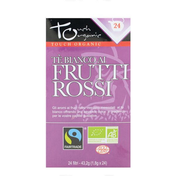 fior di loto touch organic - tè bianco ai frutti rossi bio 24 bustine da 1,8 grammi