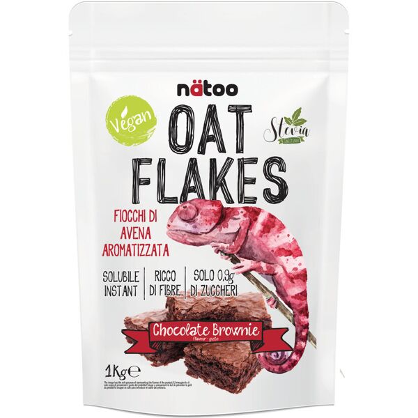 natoo oat flakes aromatizzata 1000 grammi brownie al cioccolato