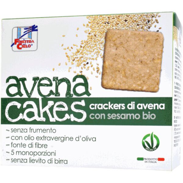 la finestra sul cielo avena cakes con sesamo bio 250 grammi