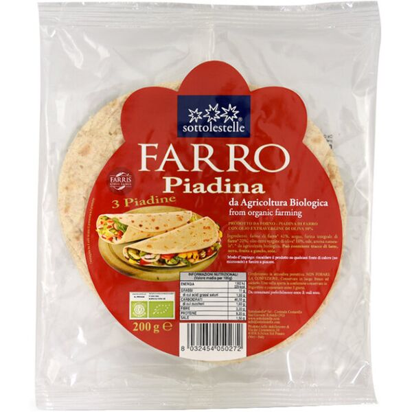 sotto le stelle piadina di farro 200 grammi