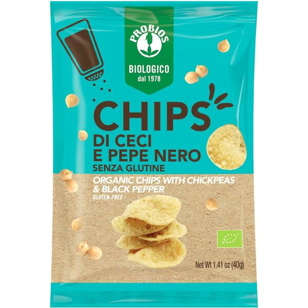 probios chips di ceci e pepe nero 40 grammi