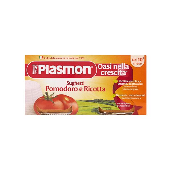 plasmon sughetti pomodoro e ricotta 100% naturale dal 10° mese 160 grammi