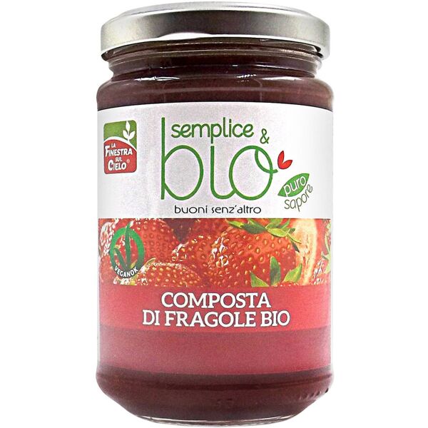 la finestra sul cielo semplice & bio - composta di fragole bio 320 grammi