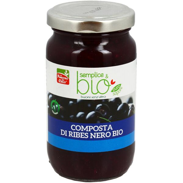 la finestra sul cielo semplice & bio - composta di ribes nero bio 220 grammi