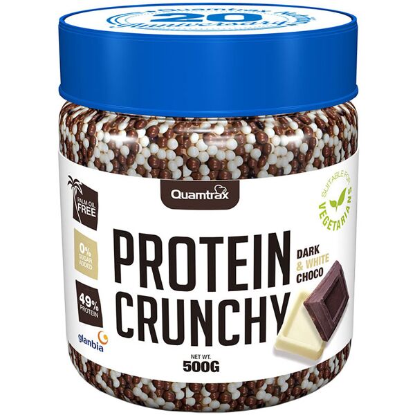 quamtrax nutrition protein crunchy 500 grammi white choco