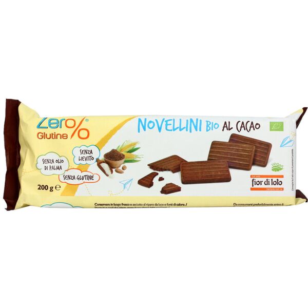 fior di loto zero% glutine - novellini bio al cacao 200 grammi