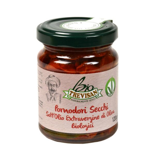 trevisan pomodori secchi sott'olio extravergine di oliva biologici 120 grammi
