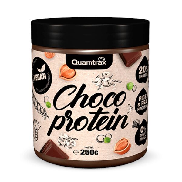 quamtrax nutrition choco vegan protein 250 grammi
