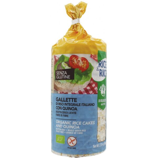 probios rice & rice - gallette di riso con quinoa senza glutine 100 grammi