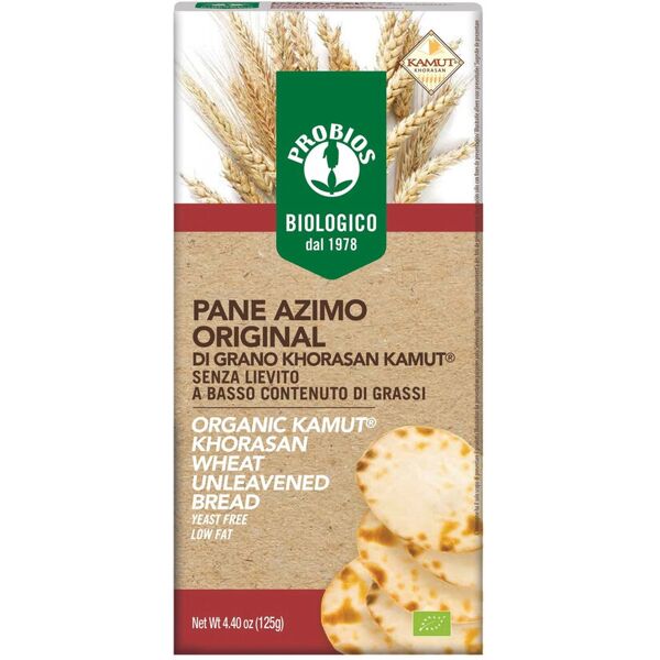 probios top grain - kamut pane azimo original 125 grammi