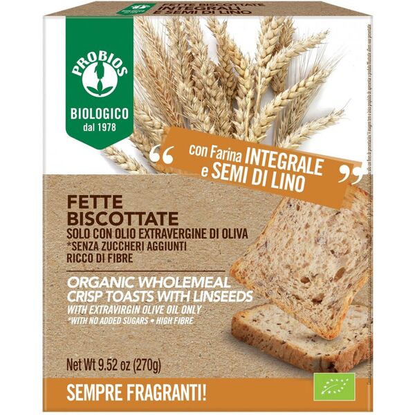 probios fette biscottate integrali con semi di lino 270 grammi