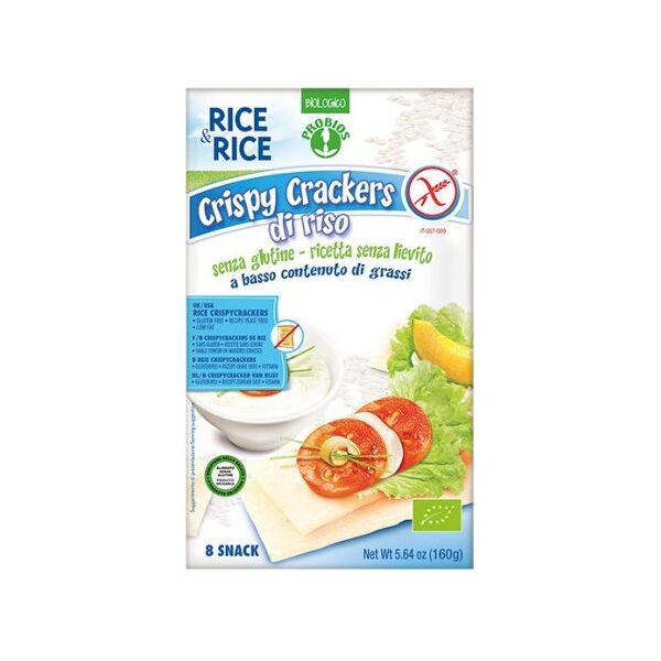 probios rice & rice - crispy crackers di riso 8 porzioni da 20 grammi