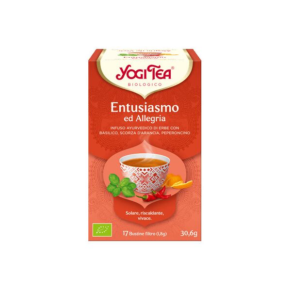 yogi tea - entusiasmo ed allegria 17 bustine da 1,8 grammi