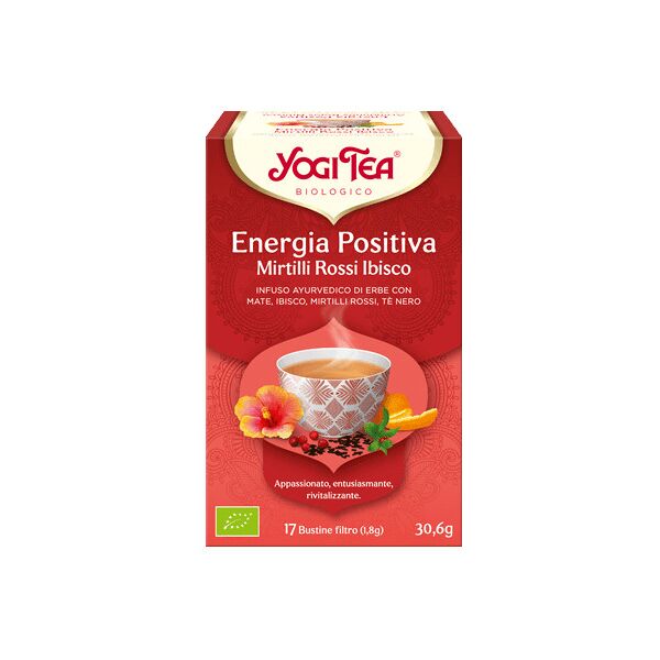 yogi tea - energia positiva mirtilli rossi ibisco 17 bustine da 1,8 grammi