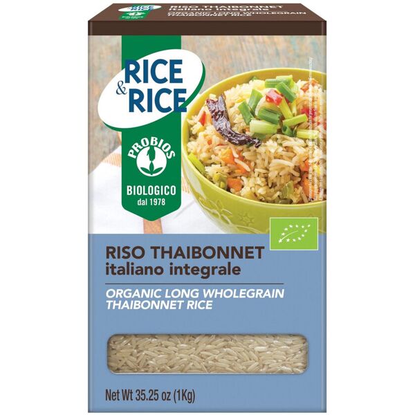 probios rice & rice - riso thaibonnet integrale 1000 grammi