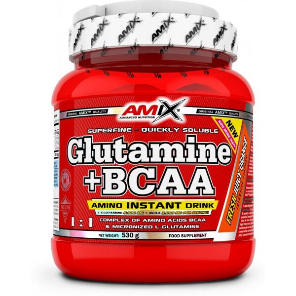 amix glutamine + bcaa polvere 500 grammi naturale